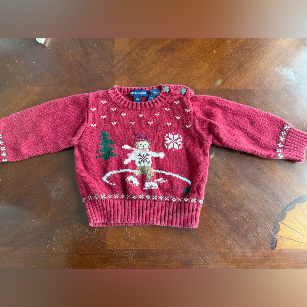VINTAGE Ralph Lauren Cotton Baby Toddler Sweater 18 months